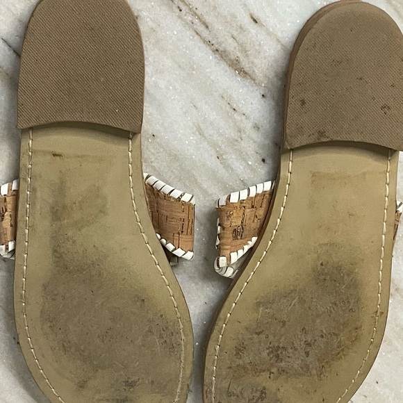 Jack Rogers sandals sz 9 thong Cork and White - Picture 6 of 7